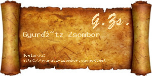 Gyurátz Zsombor névjegykártya