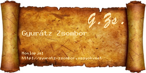 Gyurátz Zsombor névjegykártya